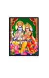 Vishnu Maa Lakshmi Laminated Photo  - 5x7 Inches, Divine Blessings for Home & Office and Temple Decoration