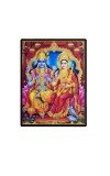 Vishnu Maa Lakshmi Laminated Photo  - 5x7 Inches, Divine Blessings for Home & Office and Temple Decoration