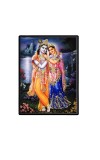 Sri Radha Sri Krishna Laminated Photo  - 5x7 Inches, Divine Blessings for Home & Office and Temple Decoration