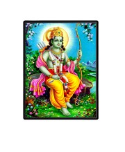 Sri Ram Laminated Photo  - 5x7 Inches, Divine Blessings for Home & Office and Temple Decoration