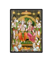 Sri Ram Darbar Laminated Photo  - 5x7 Inches, Divine Blessings for Home & Office and Temple Decoration