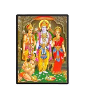 Sri Ram Darbar Laminated Photo  - 5x7 Inches, Divine Blessings for Home & Office and Temple Decoration
