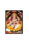 Maa Saraswati Laminated Photo  - 5x7 Inches, Divine Blessings for Home & Office and Temple Decoration