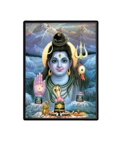 Shiva Laminated Photo  - 5x7 Inches, Divine Blessings for Home & Office and Temple Decoration
