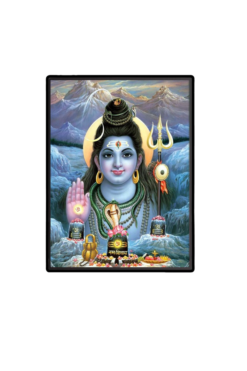 Shiva Laminated Photo  - 5x7 Inches, Divine Blessings for Home & Office and Temple Decoration