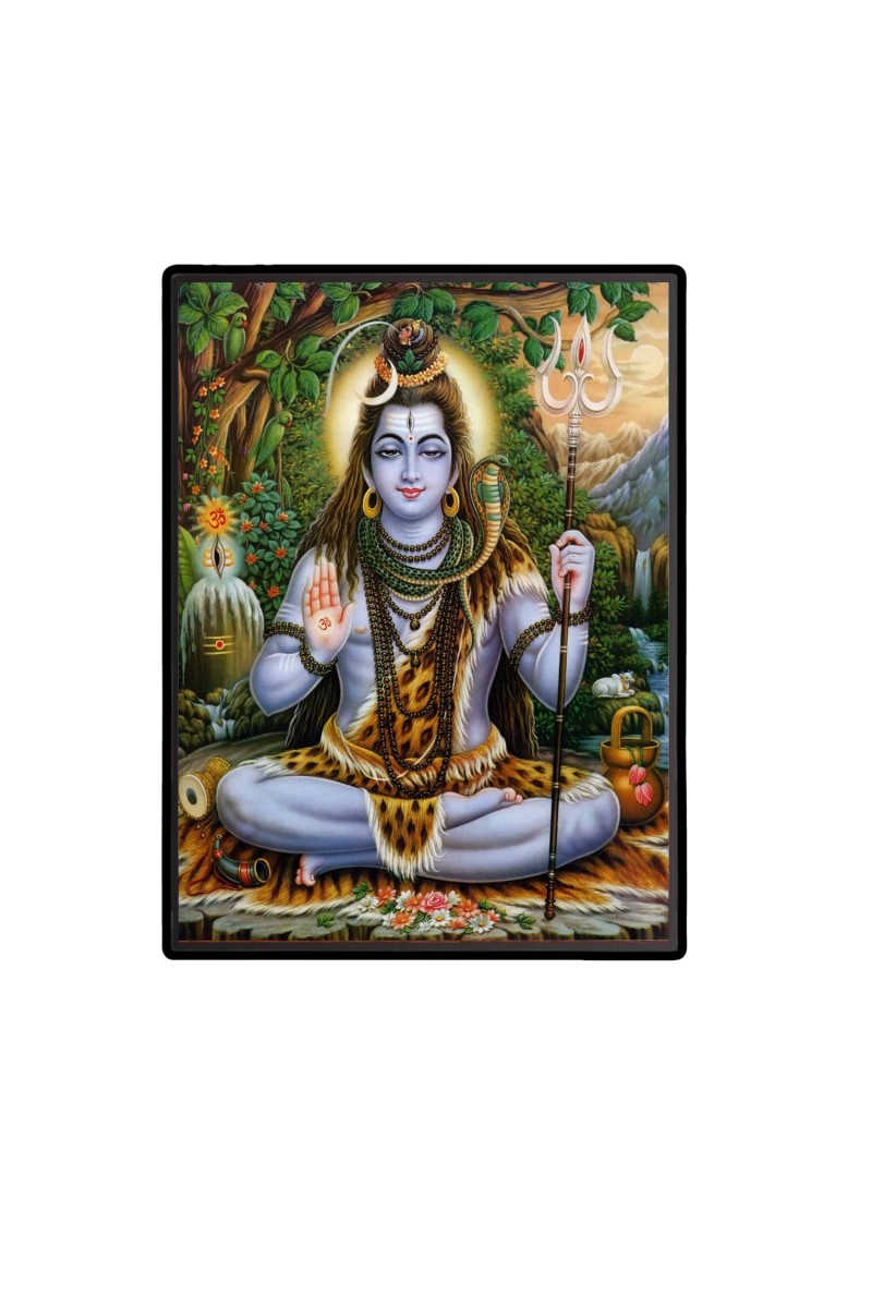 Shiva Laminated Photo  - 5x7 Inches, Divine Blessings for Home & Office and Temple Decoration