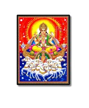 Lord Surya Laminated Photo  - 5x7 Inches, Divine Blessings for Home & Office and Temple Decoration