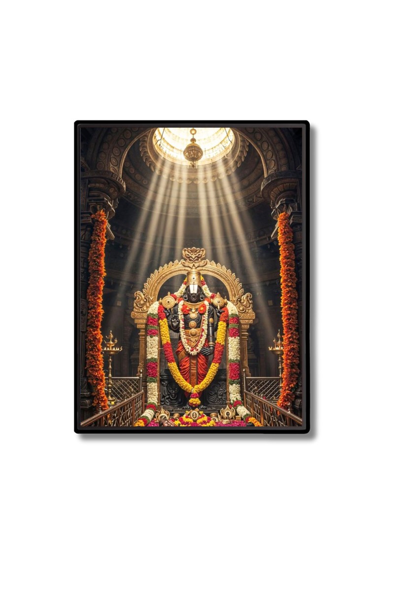 Lord Tirupati Balaji Laminated Photo  - 5x7 Inches, Divine Blessings for Home & Office and Temple Decoration