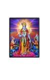 Lord Vishnu Laminated Photo  - 5x7 Inches, Divine Blessings for Home & Office and Temple Decoration