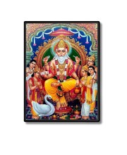 Lord Vishwakarma Laminated Photo  - 5x7 Inches, Divine Blessings for Home & Office and Temple Decoration