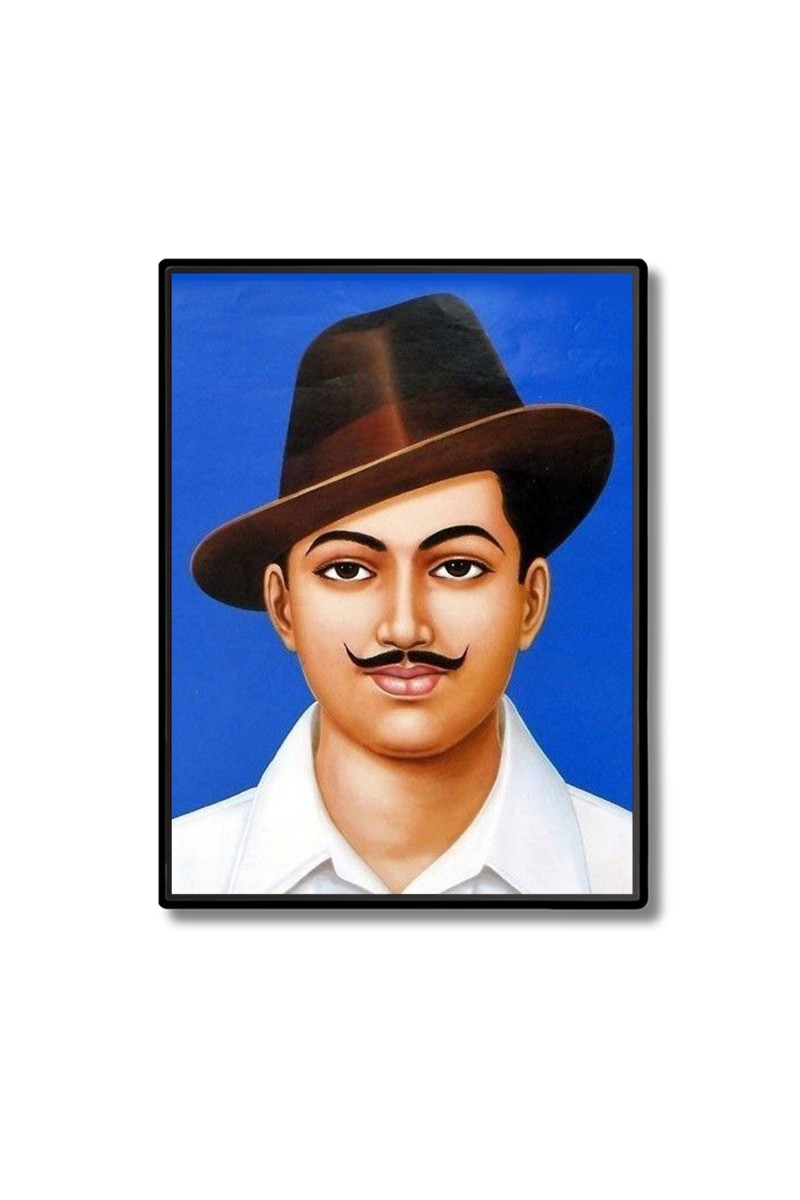 Bhagat Singh Laminated Photo  - 5x7 Inches, Divine Blessings for Home & Office and Temple Decoration
