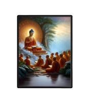 Buddha Laminated Photo  - 5x7 Inches, Divine Blessings for Home & Office and Temple Decoration