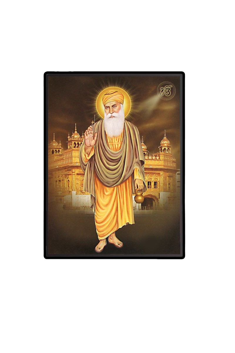 Guru Nanak Dev Ji  Laminated Photo  - 5x7 Inches, Divine Blessings for Home & Office and Temple Decoration