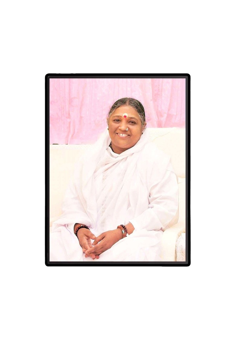 Mata Amritanandamayi (Amma)  Laminated Photo  - 5x7 Inches, Divine Blessings for Home & Office and Temple Decoration