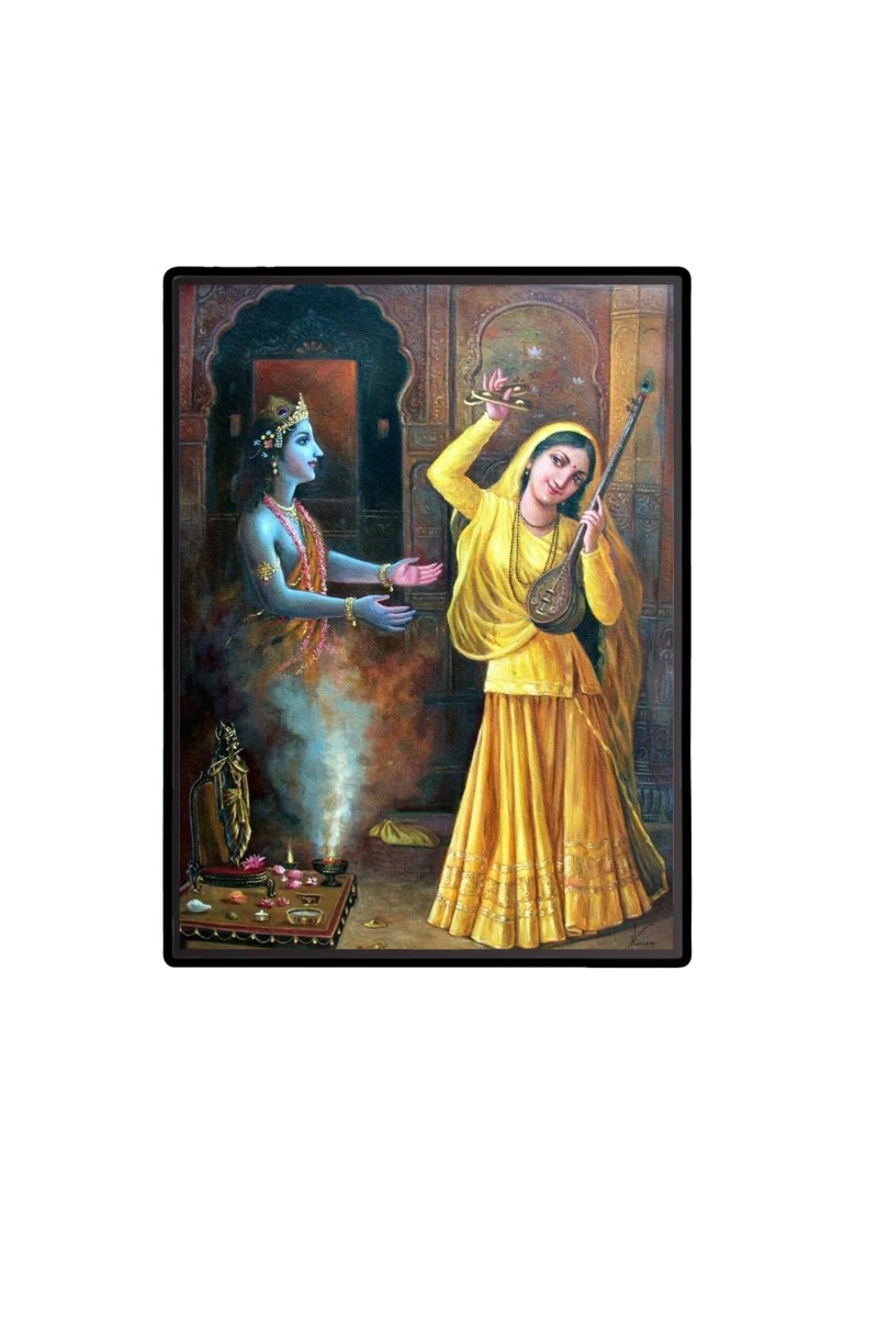 Meeraa bai Laminated Photo  - 5x7 Inches, Divine Blessings for Home & Office and Temple Decoration