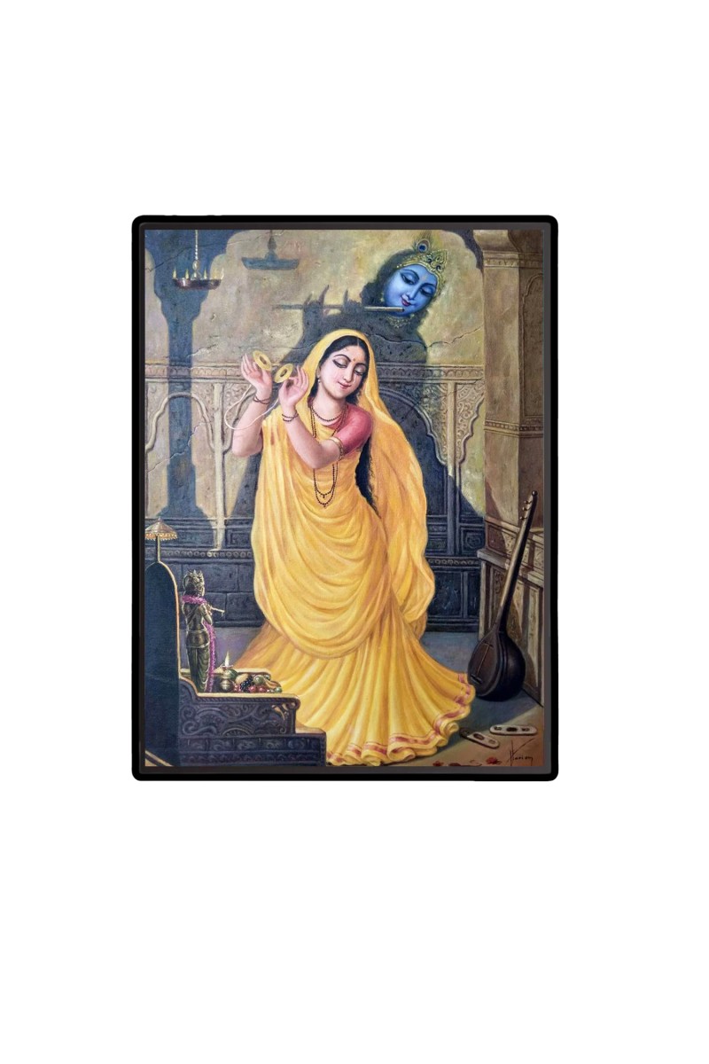 Meeraa bai Laminated Photo  - 5x7 Inches, Divine Blessings for Home & Office and Temple Decoration