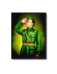 Netaji Subhash Candra Bosee  Laminated Photo  - 5x7 Inches, Divine Blessings for Home & Office and Temple Decoration