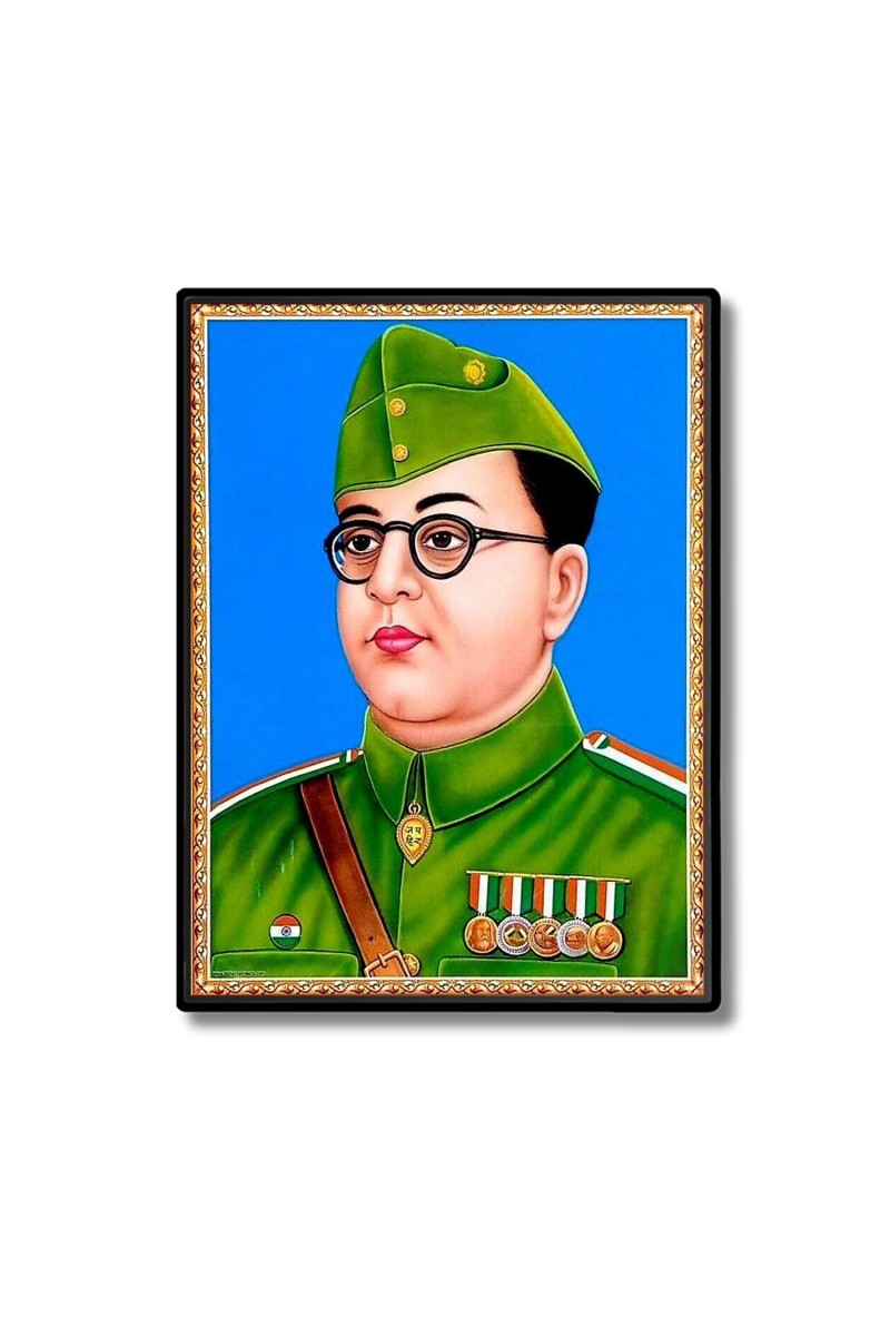 Netaji Subhash Candra Bosee  Laminated Photo  - 5x7 Inches, Divine Blessings for Home & Office and Temple Decoration