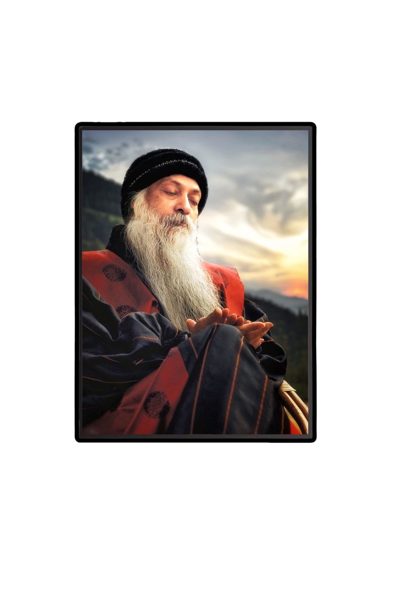 Osho  Laminated Photo  - 5x7 Inches, Divine Blessings for Home & Office and Temple Decoration