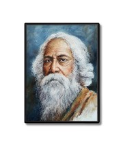 Rabindranath Tagore  Laminated Photo  - 5x7 Inches, Divine Blessings for Home & Office and Temple Decoration