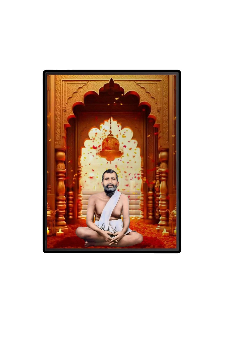 Sri Ramakrishna Paramahansa Laminated Photo  - 5x7 Inches, Divine Blessings for Home & Office and Temple Decoration