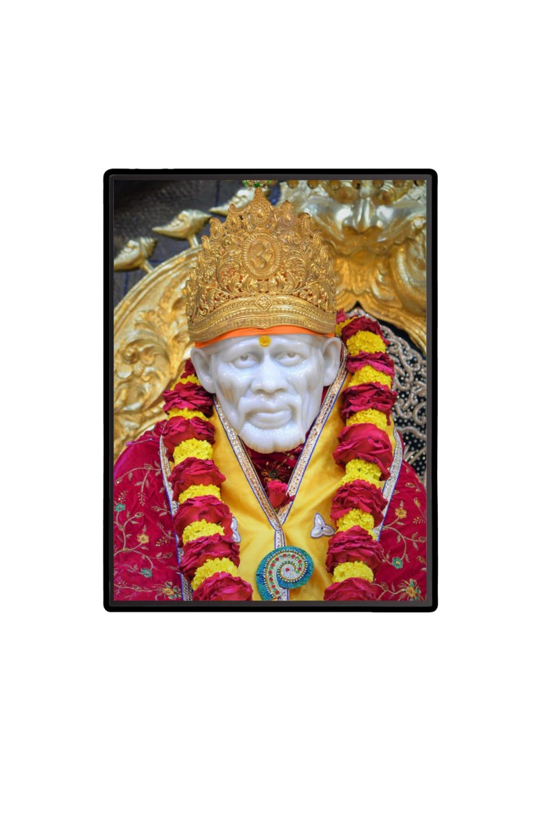 Sai Baba  Laminated Photo  - 5x7 Inches, Divine Blessings for Home & Office and Temple Decoration
