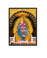 Sai Baba  Laminated Photo  - 5x7 Inches, Divine Blessings for Home & Office and Temple Decoration