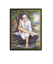 Sai Baba  Laminated Photo  - 5x7 Inches, Divine Blessings for Home & Office and Temple Decoration