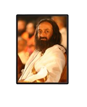 Ravi Shankar Laminated Photo  - 5x7 Inches, Divine Blessings for Home & Office and Temple Decoration