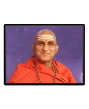 Swami Avdheshanand Giri Laminated Photo  - 5x7 Inches, Divine Blessings for Home & Office and Temple Decoration
