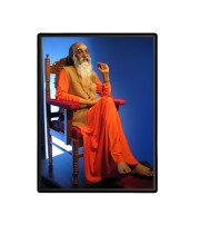 Swami Chinmayananda  Laminated Photo  - 5x7 Inches, Divine Blessings for Home & Office and Temple Decoration