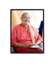Swami Kriyananda  Laminated Photo  - 5x7 Inches, Divine Blessings for Home & Office and Temple Decoration