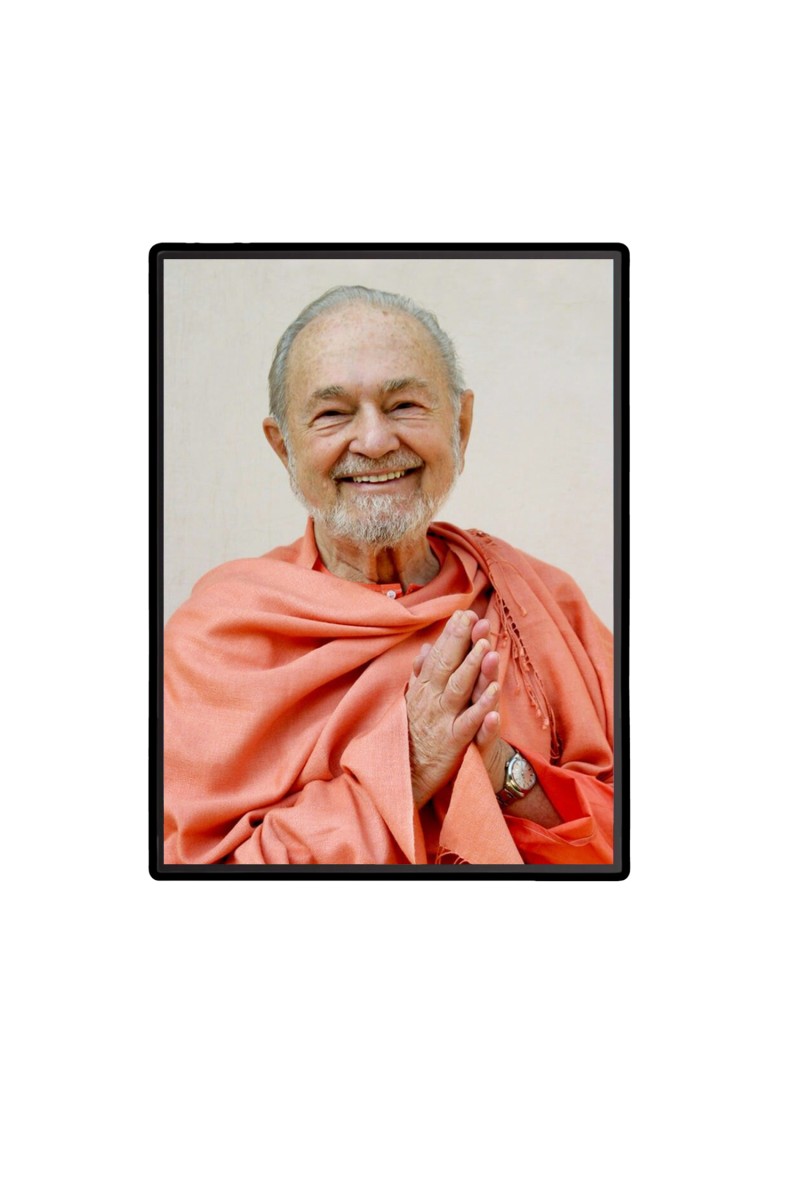 Swami Kriyananda  Laminated Photo  - 5x7 Inches, Divine Blessings for Home & Office and Temple Decoration