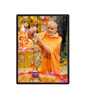 Swami Narayan Laminated Photo  - 5x7 Inches, Divine Blessings for Home & Office and Temple Decoration