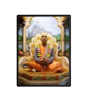 Swami Prabhupada Laminated Photo  - 5x7 Inches, Divine Blessings for Home & Office and Temple Decoration