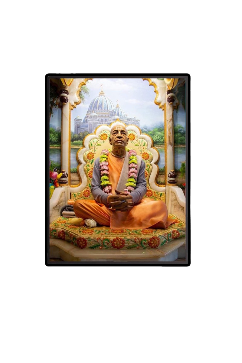 Swami Prabhupada Laminated Photo  - 5x7 Inches, Divine Blessings for Home & Office and Temple Decoration
