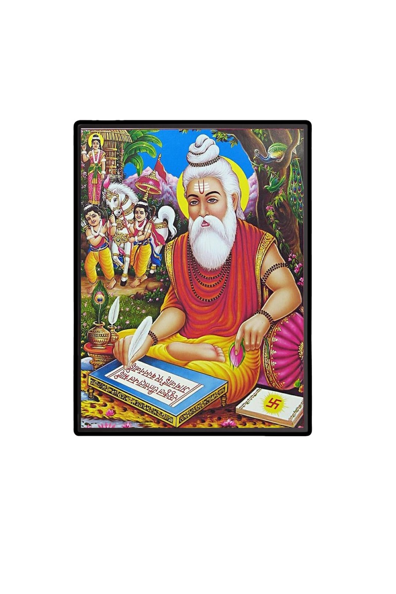 Valmiki  Laminated Photo  - 5x7 Inches, Divine Blessings for Home & Office and Temple Decoration