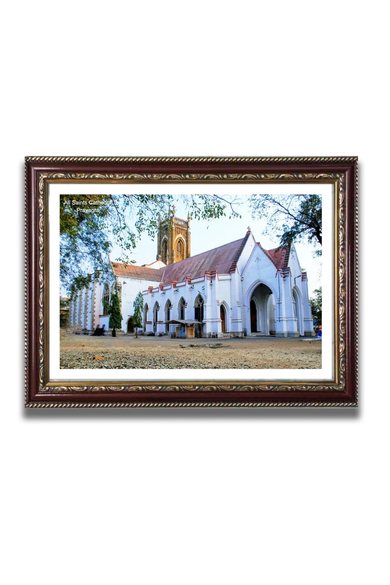 All Saints Cathedral  Church Church Photo Frame, 10x14 Inches Beautiful Elegant Framed Wall Art of Iconic Cathedral