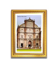 Basilica of Bom Jesus  Church Church Photo Frame, 10x14 Inches Beautiful Elegant Framed Wall Art of Iconic Cathedral