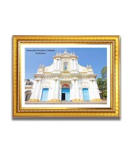 Immaculate Conception Cathedral  Church Church Photo Frame, 10x14 Inches Beautiful Elegant Framed Wall Art of Iconic Cathedral