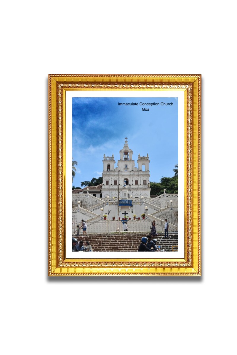 Immaculate Conception  Church Church Photo Frame, 10x14 Inches Beautiful Elegant Framed Wall Art of Iconic Cathedral