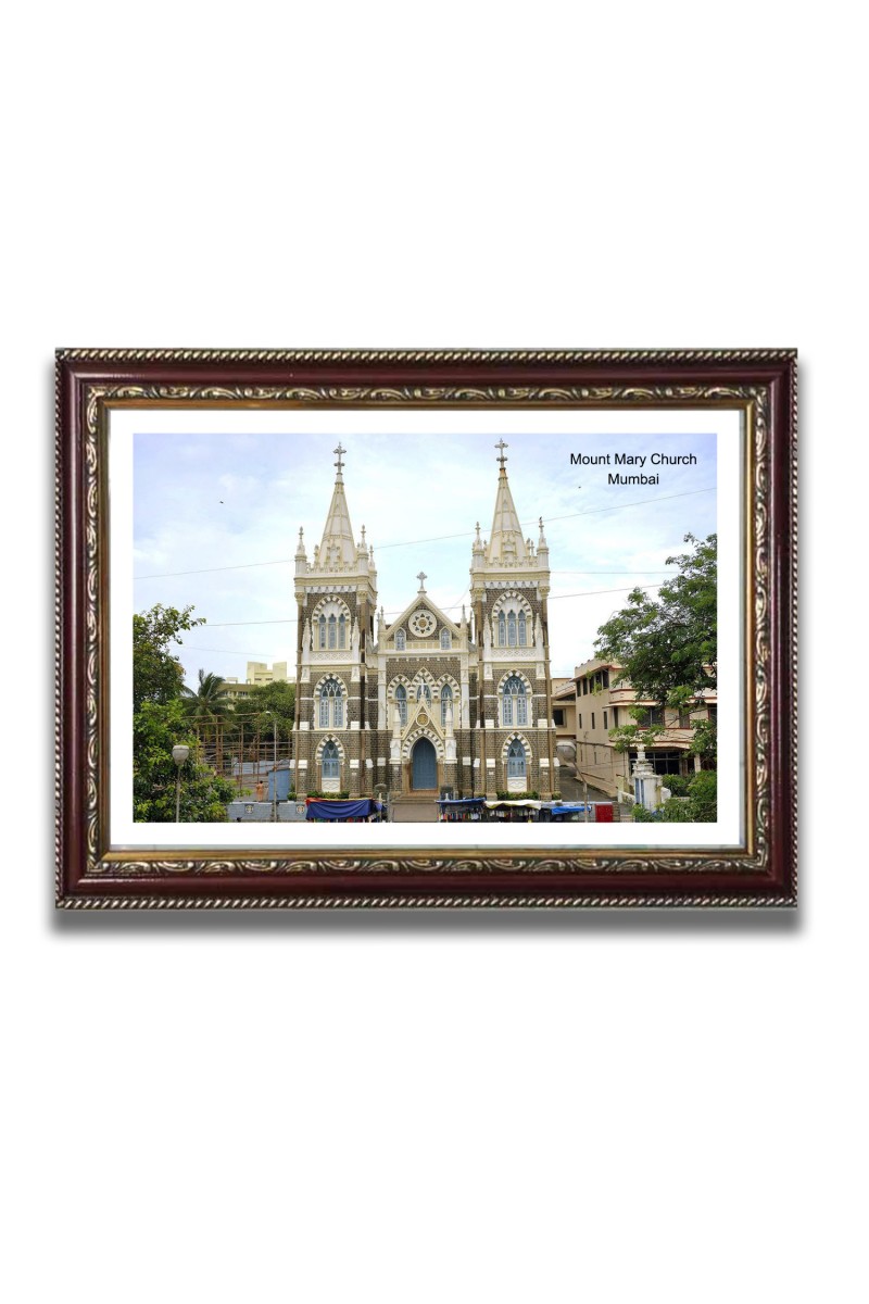 Mount Marry Church Church Church Photo Frame, 10x14 Inches Beautiful Elegant Framed Wall Art of Iconic Cathedral