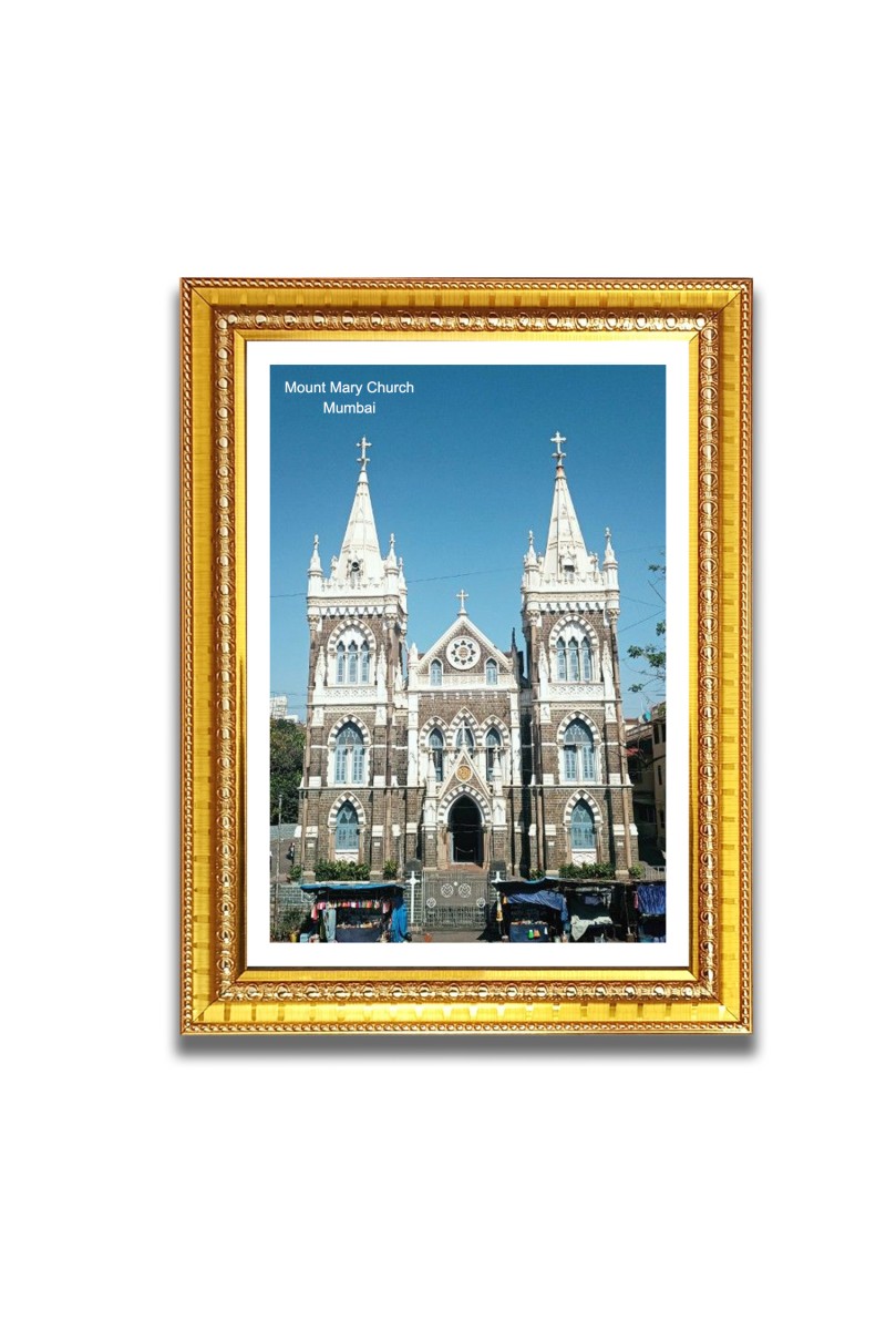 Mount Marry Church Church Church Photo Frame, 10x14 Inches Beautiful Elegant Framed Wall Art of Iconic Cathedral