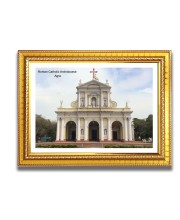 Roman Catholic Archdiocese  Church Church Photo Frame, 10x14 Inches Beautiful Elegant Framed Wall Art of Iconic Cathedral