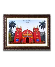 Sacred Heart Church Church Church Photo Frame, 10x14 Inches Beautiful Elegant Framed Wall Art of Iconic Cathedral