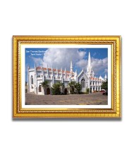 San Thomas Basilica  Church Church Photo Frame, 10x14 Inches Beautiful Elegant Framed Wall Art of Iconic Cathedral