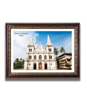 Santa Cruz Basilica Church Church Photo Frame, 10x14 Inches Beautiful Elegant Framed Wall Art of Iconic Cathedral