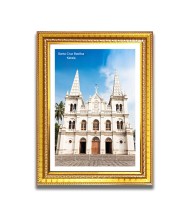 Santa Cruz Basilica Church Church Photo Frame, 10x14 Inches Beautiful Elegant Framed Wall Art of Iconic Cathedral