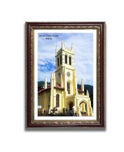Shimla Christ Church  Church Church Photo Frame, 10x14 Inches Beautiful Elegant Framed Wall Art of Iconic Cathedral