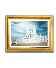 Velankanni Church  Church Church Photo Frame, 10x14 Inches Beautiful Elegant Framed Wall Art of Iconic Cathedral